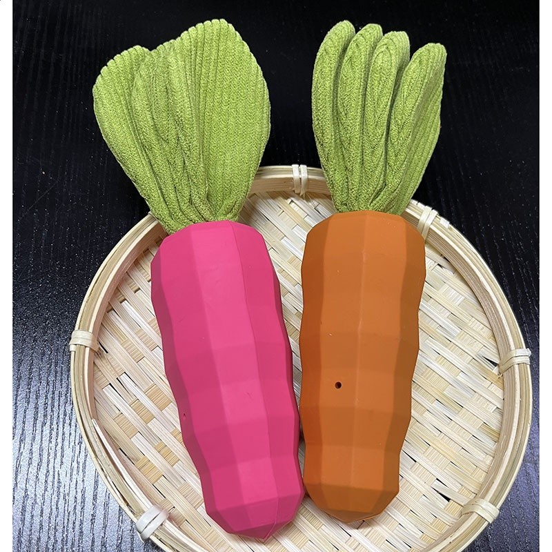狗狗玩具蘿蔔廠家批發 耐咬發聲狗玩具橡膠磨牙潔齒解悶寵物玩具-細節圖4