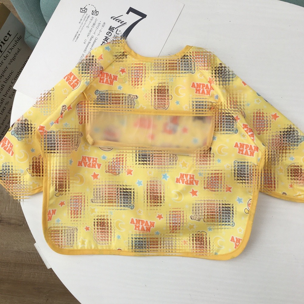 1-4歲日系全身防水防髒寶寶吃飯罩衣嬰兒反穿衣兒童圍兜繫帶免洗-規格圖5