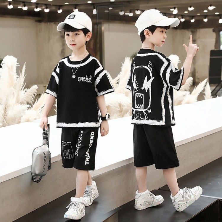 男童T恤短袖夏季純棉2026新款兒童裝夏裝網紅炸街半袖上衣大男孩-細節圖2