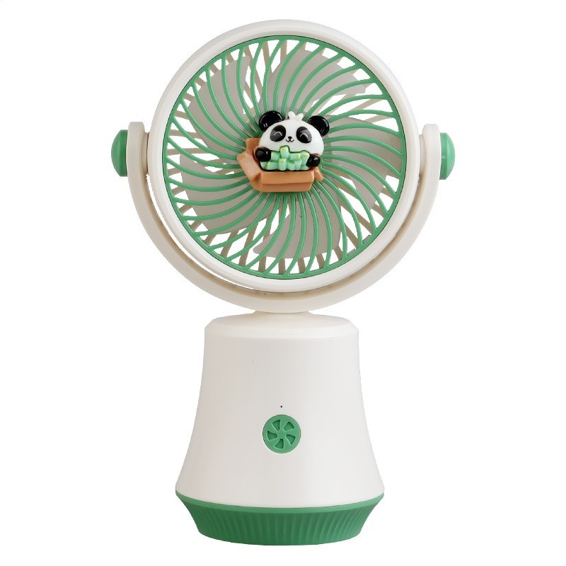 點滴風扇 卡通熊貓戶外便攜手持充電小風扇 夏天促銷禮品迷你臺式-細節圖5