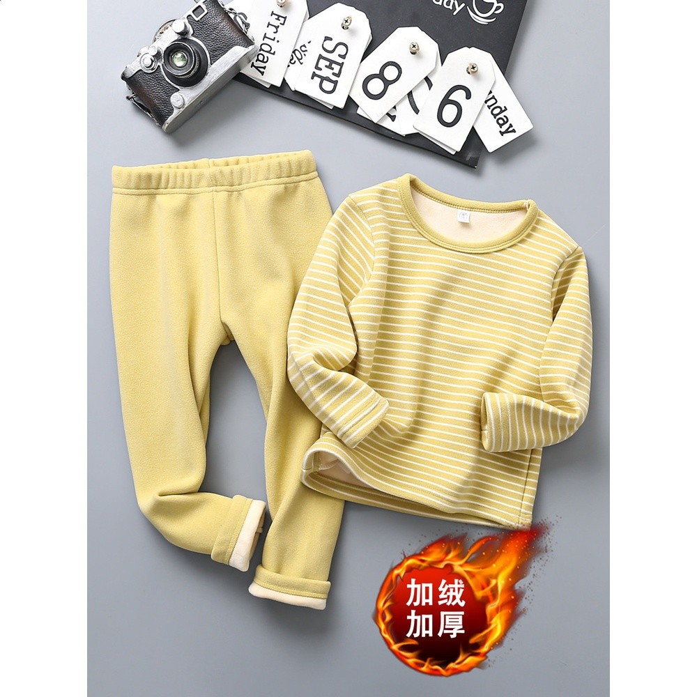 兒童保暖內衣童裝加絨加厚套裝男童秋衣秋褲女童冬裝打底兩件套潮-細節圖3