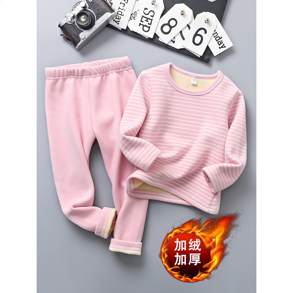 兒童保暖內衣童裝加絨加厚套裝男童秋衣秋褲女童冬裝打底兩件套潮-細節圖5