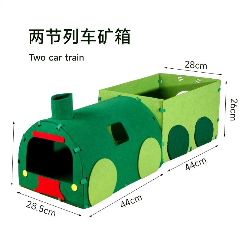 貓隧道貓抓板自嗨玩具綠皮火車通道鑽洞瓦楞紙不織布磨爪汽車貓窩-規格圖5