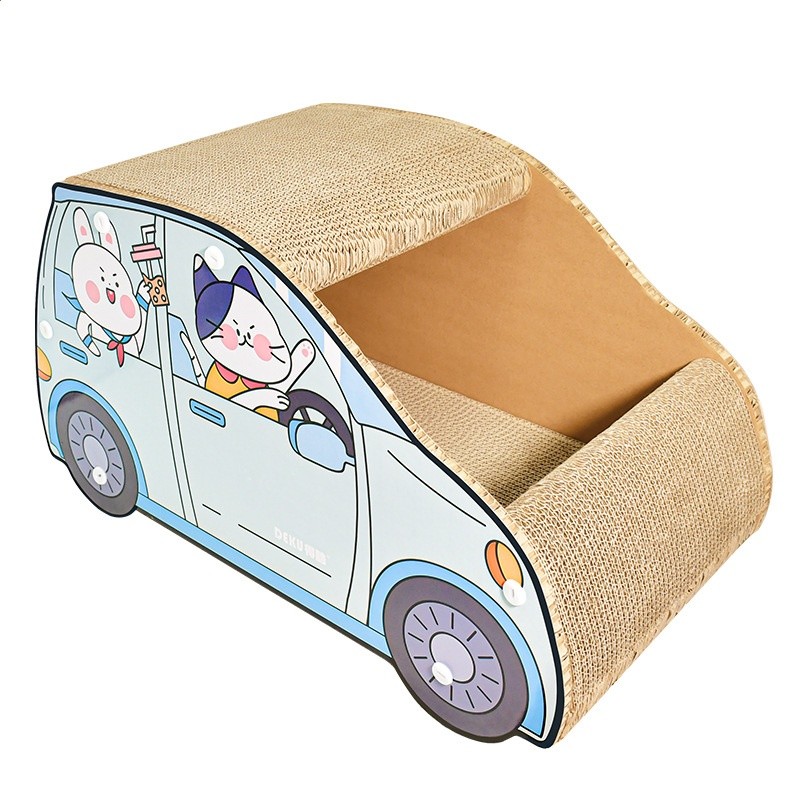 得酷 貓窩SUV車形瓦楞紙貓抓板貓磨爪玩具貓咪寵物用品組裝送貓草-細節圖5