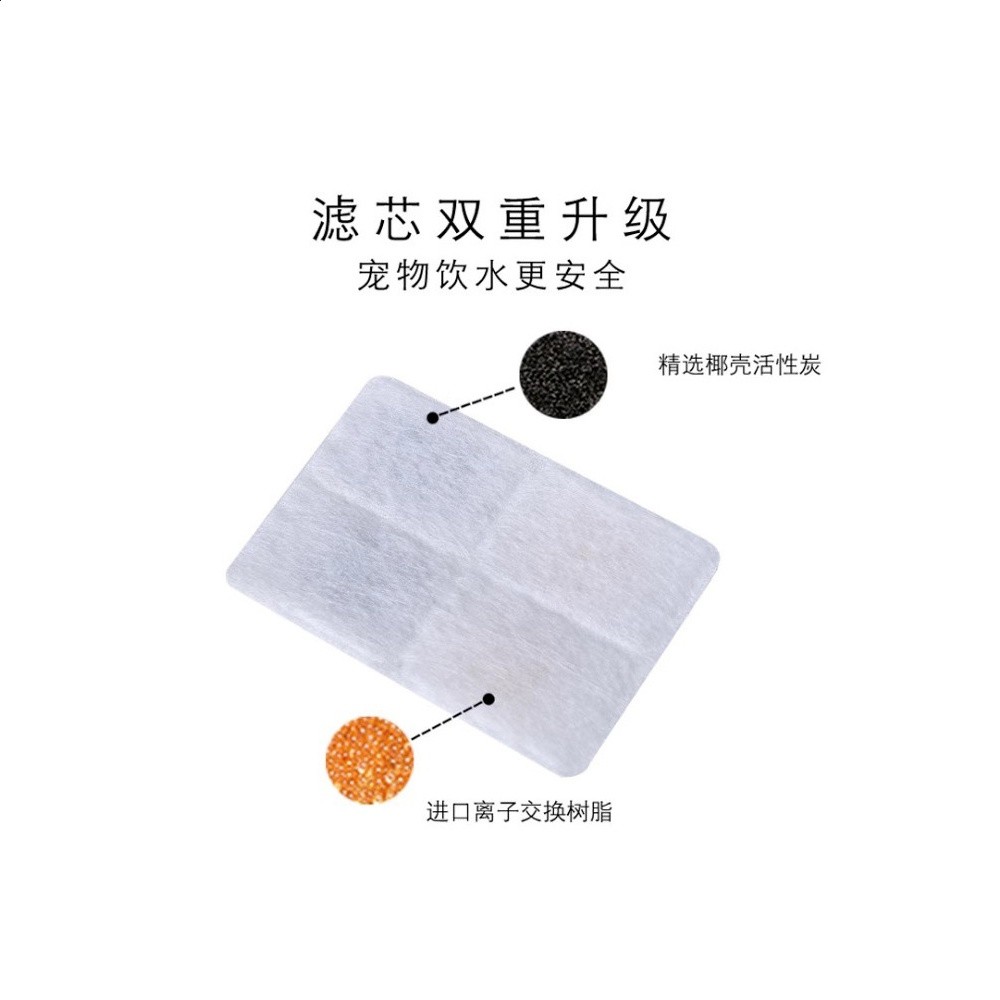 方形寵物飲水機濾芯貓咪狗狗飲水器活性炭過濾棉喂水器四格網片-細節圖5