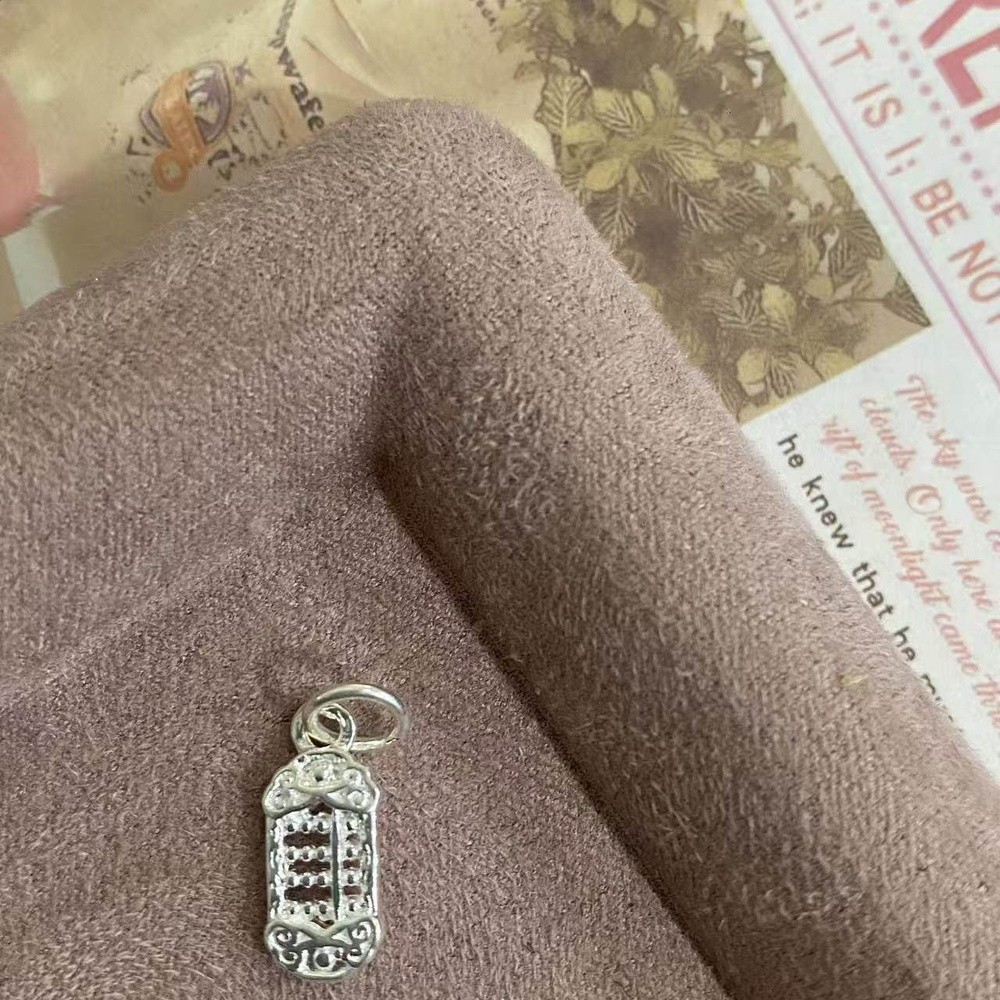 足銀999隔珠吊墜銀串珠萌萌的小配件diy手鍊項鍊銀飾配件-規格圖5