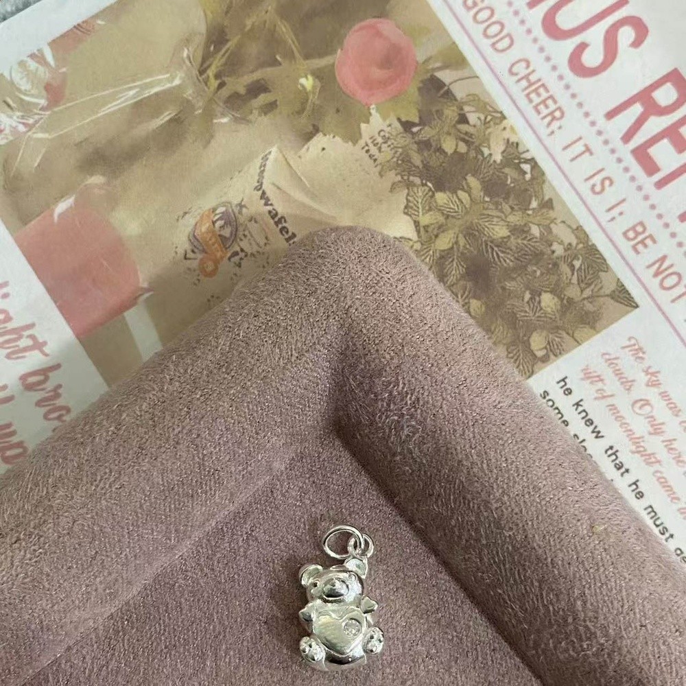 足銀999隔珠吊墜銀串珠萌萌的小配件diy手鍊項鍊銀飾配件-規格圖5