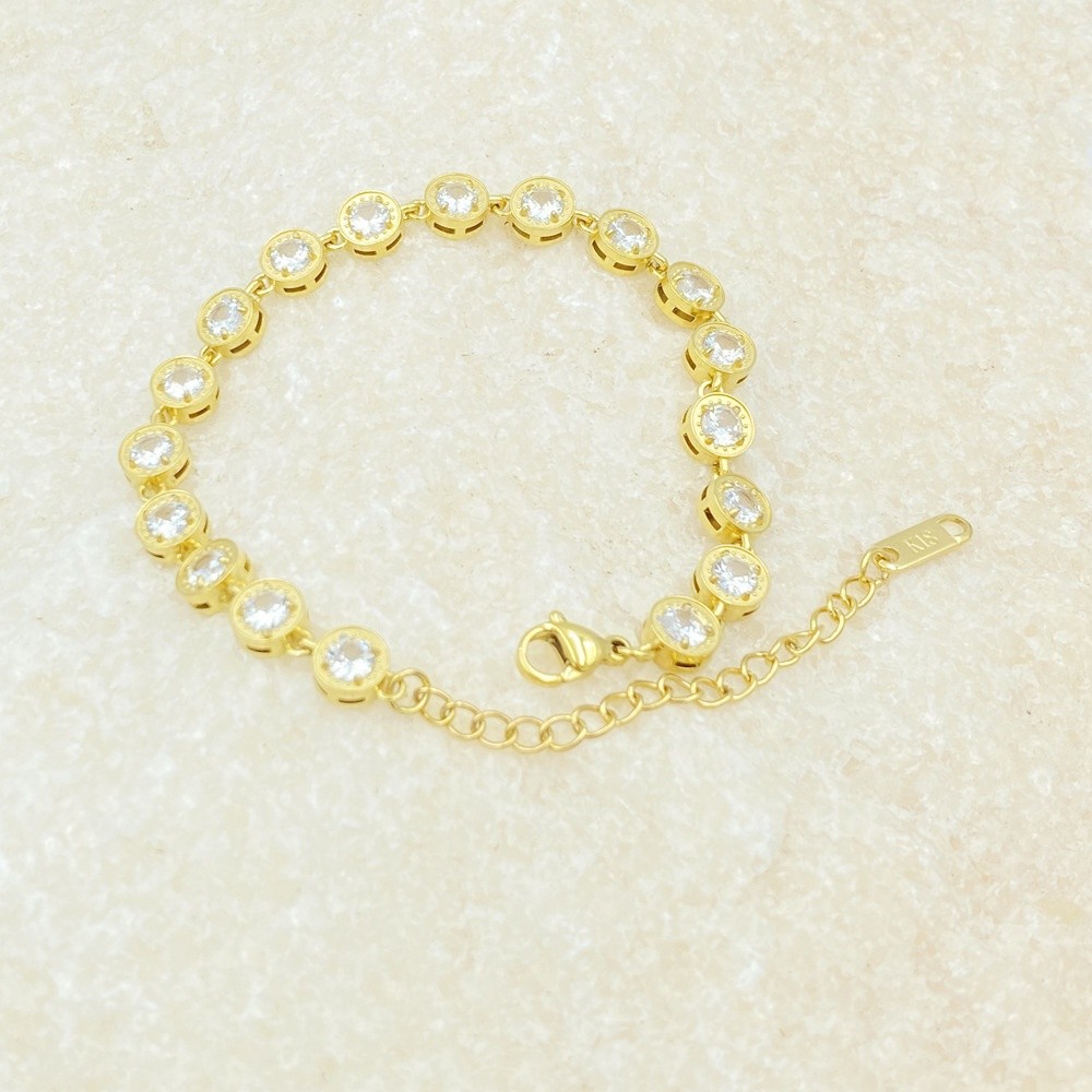 金色手鍊白鋯
