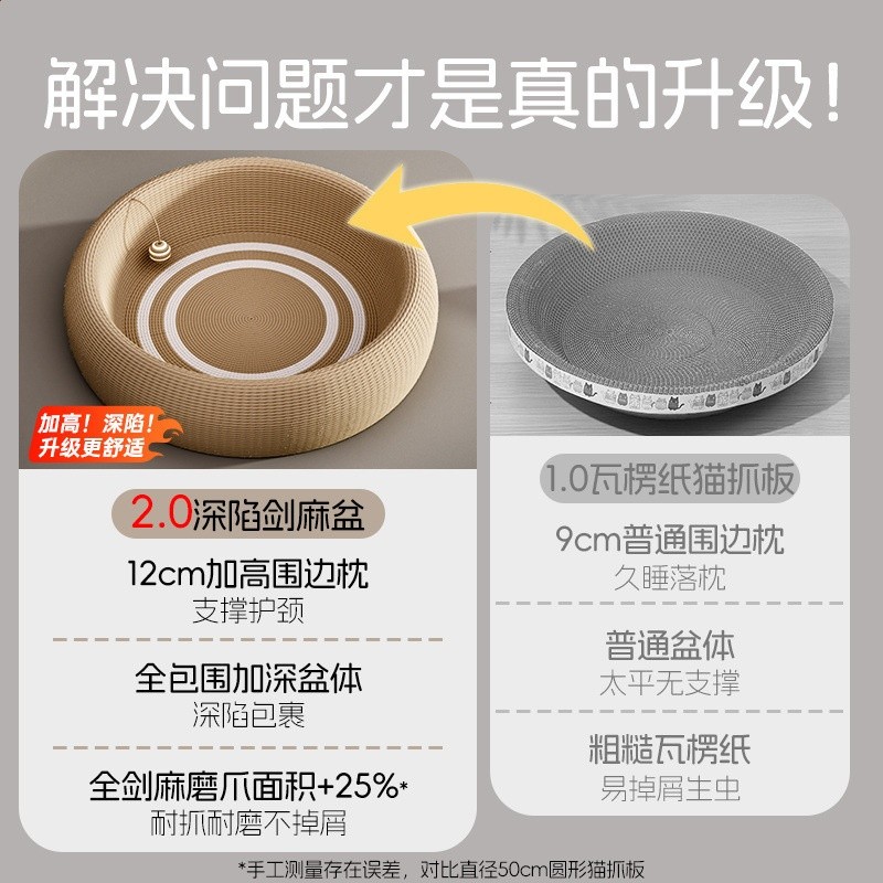 貓抓板耐磨不屑劍麻貓窩一體耐抓四季通用超大-細節圖2