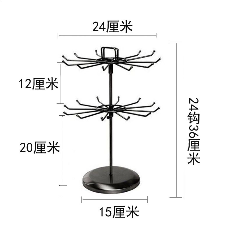 擺攤旋轉首飾架飾品夜市櫥窗收納展示手項鍊吊墜掛架耳環襪子鑰匙-規格圖5