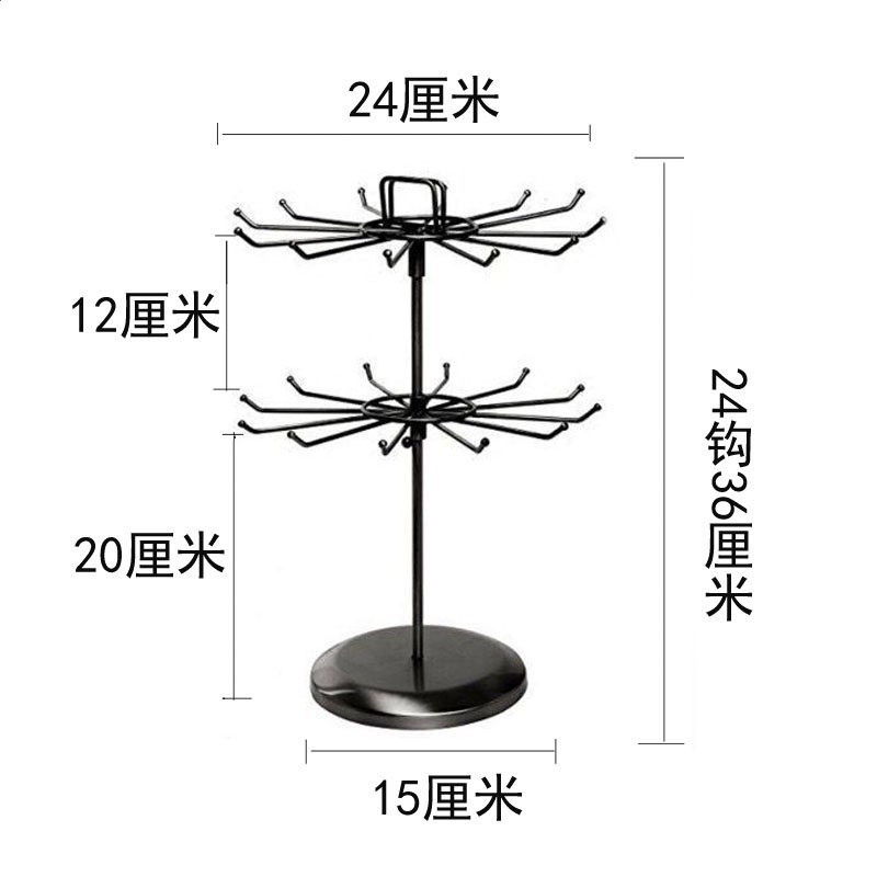 擺攤旋轉首飾架飾品夜市櫥窗收納展示手項鍊吊墜掛架耳環襪子鑰匙-規格圖5