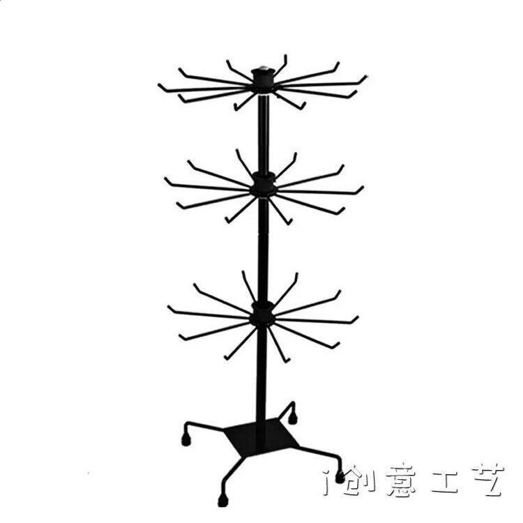 擺攤旋轉首飾架飾品夜市櫥窗收納展示手項鍊吊墜掛架耳環襪子鑰匙-規格圖5