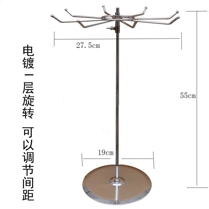擺攤旋轉首飾架飾品夜市櫥窗收納展示手項鍊吊墜掛架耳環襪子鑰匙-規格圖5