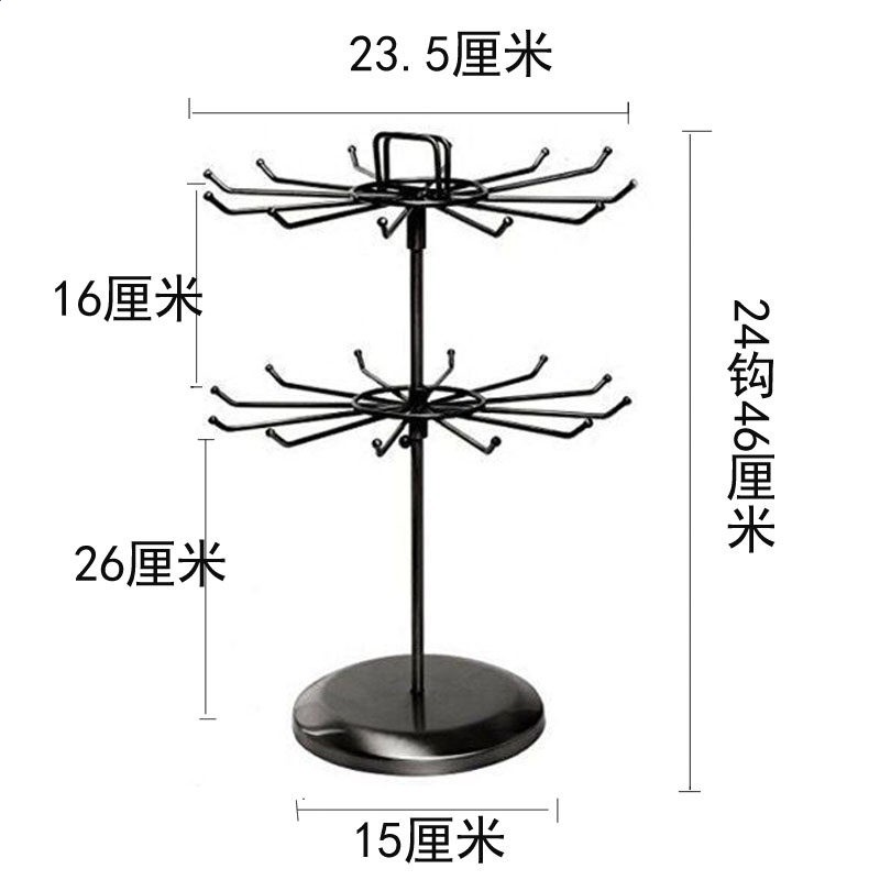 擺攤旋轉首飾架飾品夜市櫥窗收納展示手項鍊吊墜掛架耳環襪子鑰匙-規格圖5