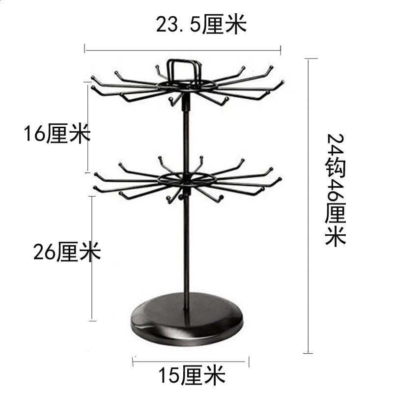 擺攤旋轉首飾架飾品夜市櫥窗收納展示手項鍊吊墜掛架耳環襪子鑰匙-規格圖5