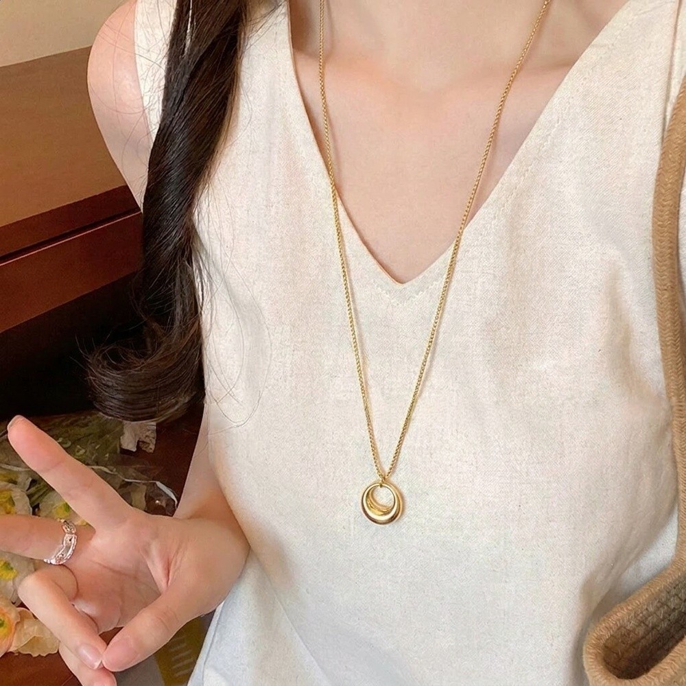 金色長款水滴項鍊
