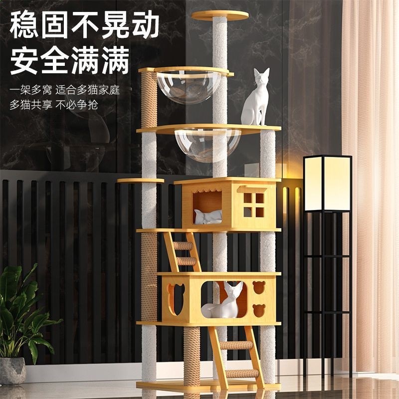 貓爬架貓窩一體清倉貓爬架子太空艙四季通用貓抓板貓玩具貓咪用品-細節圖2