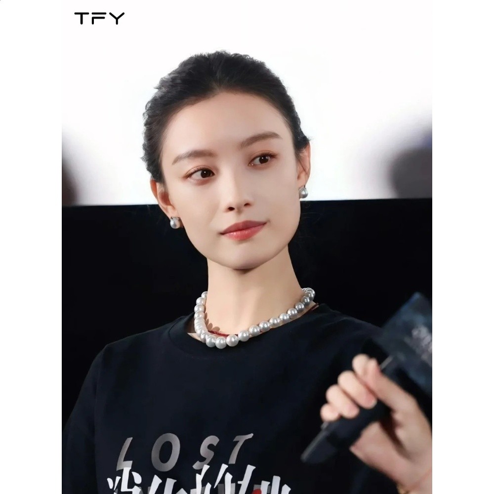 正品倪妮同款大珍珠項鍊女款輕奢小眾2026新款爆款高階感粗頸鍊-細節圖2
