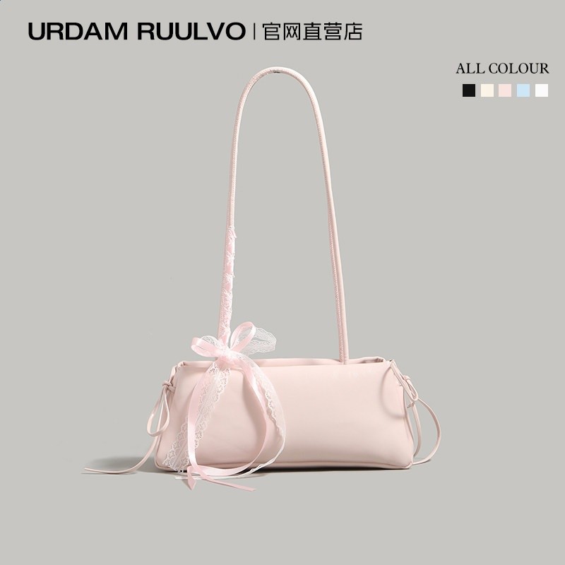 U&R韓版芭蕾風單肩腋下包女2026新款超火潮百搭通勤蝴蝶結法棍包-規格圖5