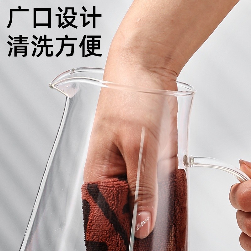 玻璃冷水壺家用食品級儲水涼水冷泡壺大容量耐高溫涼茶壺涼開水壺-細節圖4
