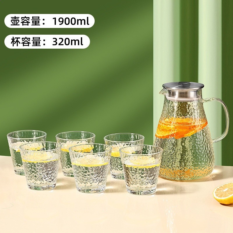 錘紋壺-1900ml+6個錘紋杯