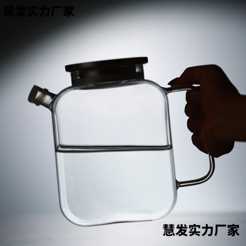 冰箱冷水壺冷泡壺玻璃涼水壺涼茶壺家用涼水杯耐高溫高硼矽大容量-細節圖5