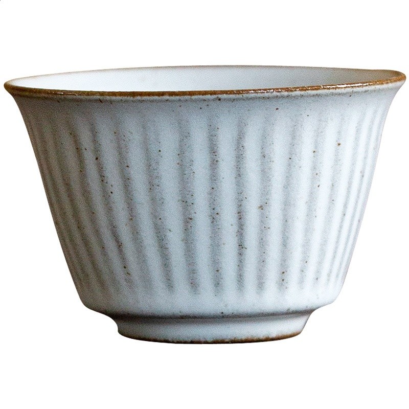 個人喝茶單杯主人杯復古茶盞粉引茶杯家用陶瓷茶具品茗杯功夫茶具-細節圖5