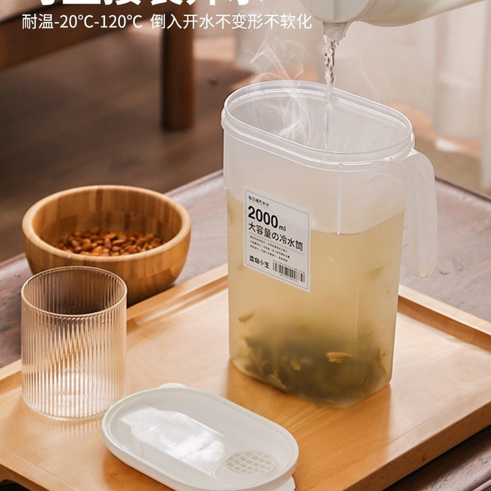 日式冰箱冷水壺家用涼水杯大容量耐高溫飲料冷泡壺冷藏開水涼水壺-細節圖2