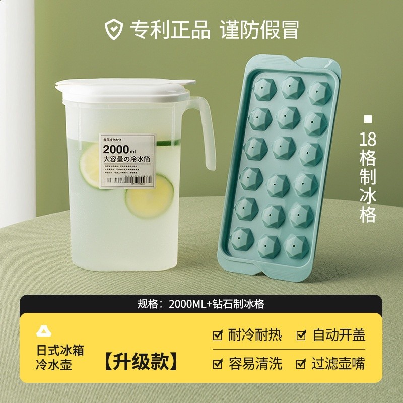 日式冰箱冷水壺家用涼水杯大容量耐高溫飲料冷泡壺冷藏開水涼水壺-規格圖5