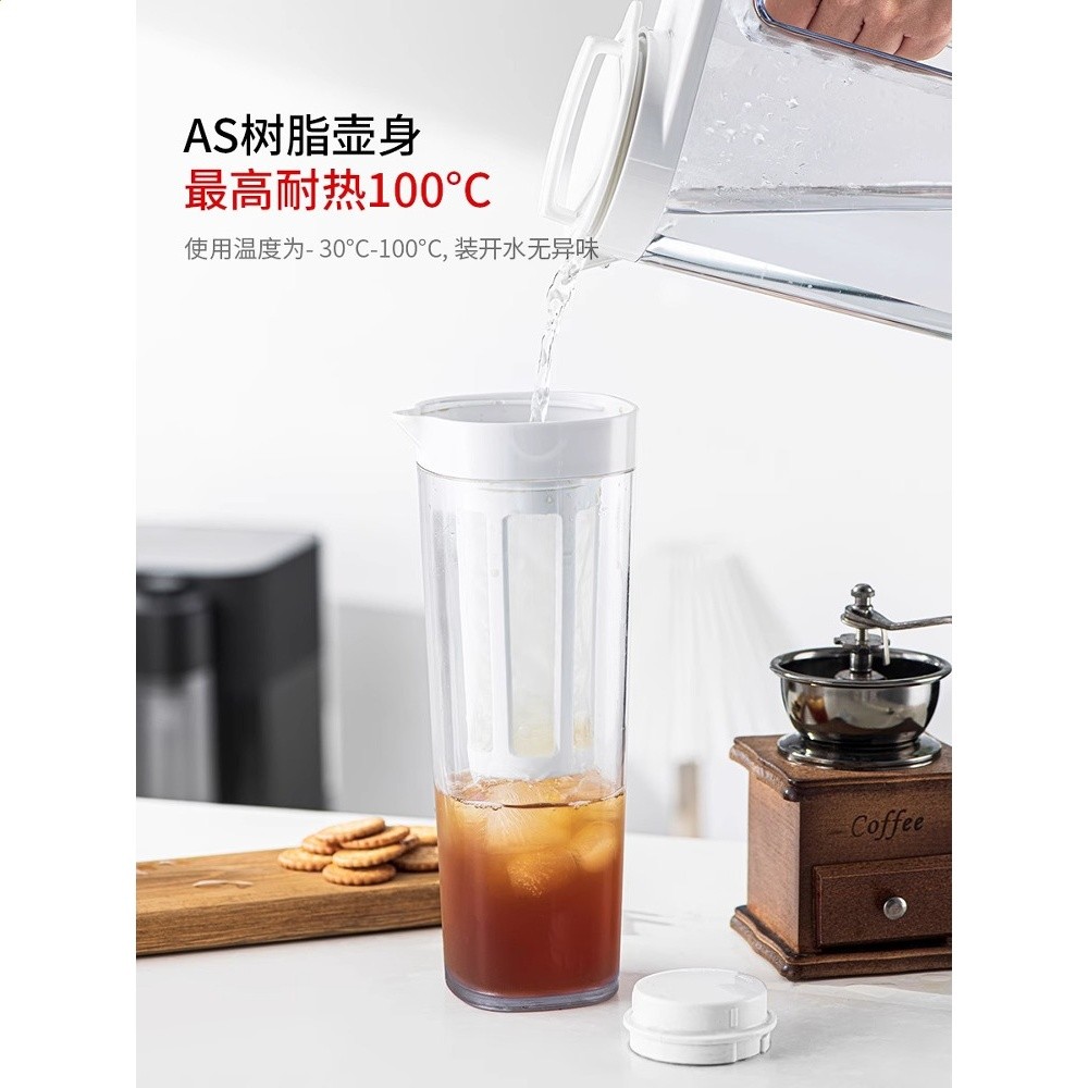冷萃咖啡壺冷水壺冷泡水果茶壺耐高溫密封水杯子冰箱塑膠家用便攜-細節圖4