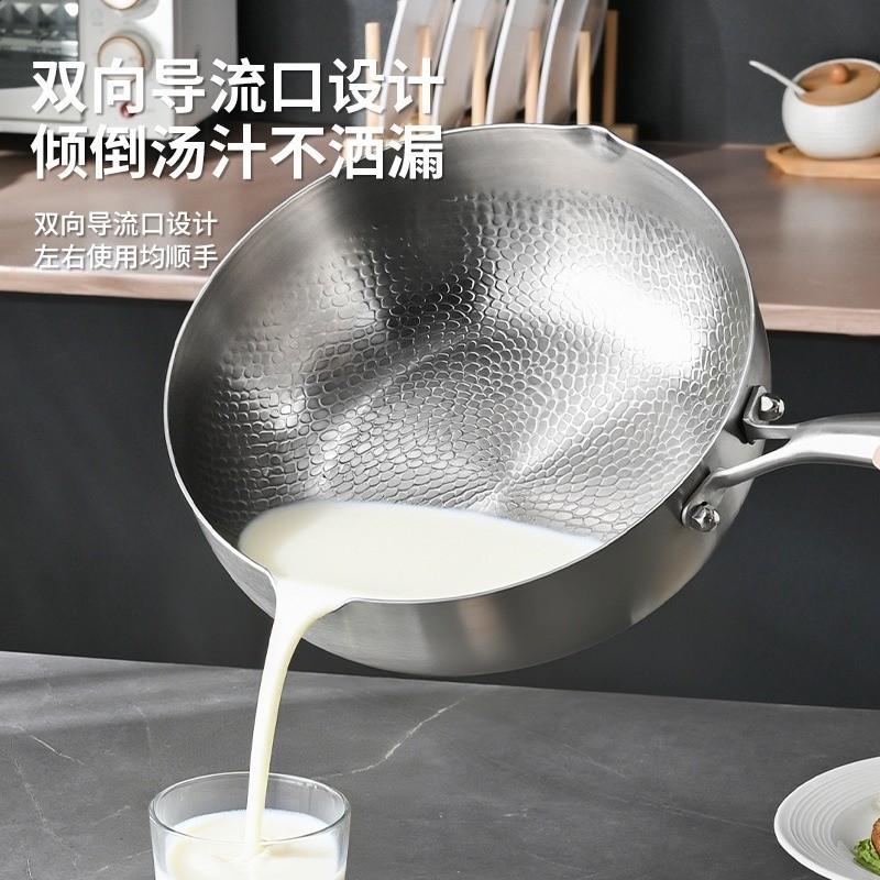 德國有鈦雪平鍋家用無塗層不沾鍋寶寶輔食鍋電磁爐專用湯鍋小奶鍋-細節圖2
