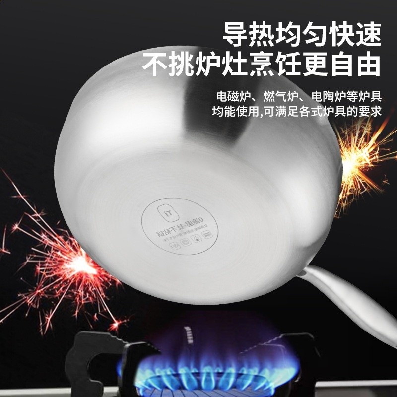 德國有鈦雪平鍋家用無塗層不沾鍋寶寶輔食鍋電磁爐專用湯鍋小奶鍋-細節圖3