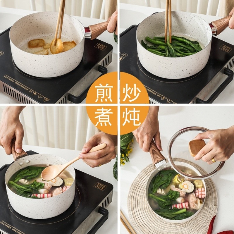 日式麥飯石不沾雪平鍋-細節圖3