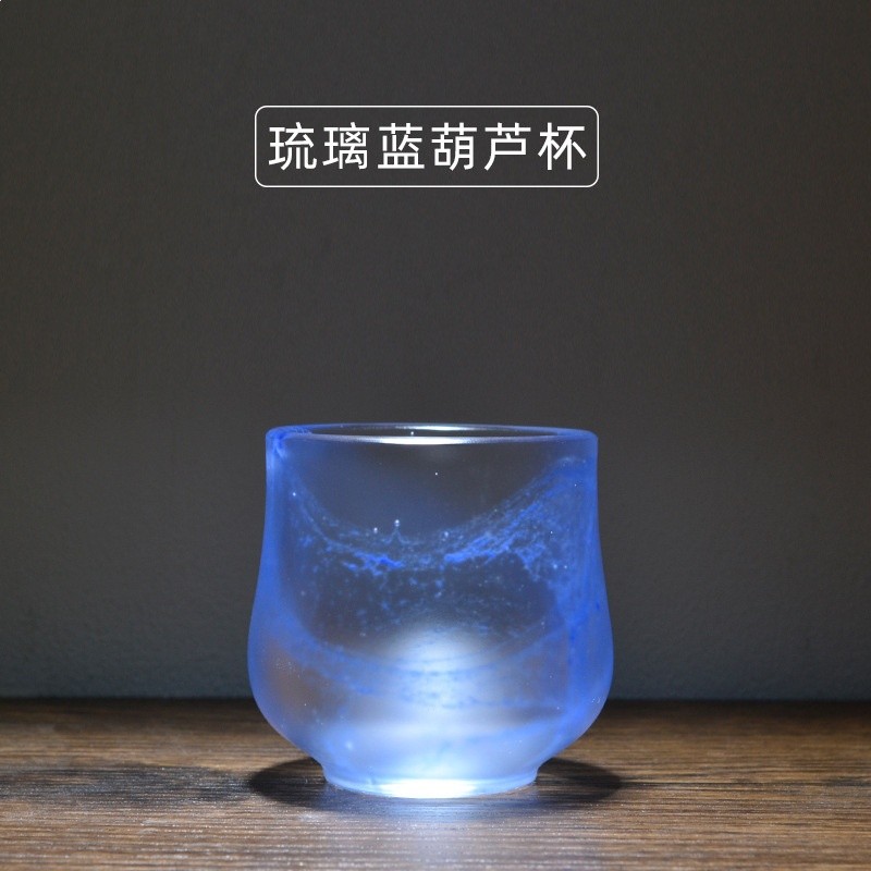 琉璃藍葫蘆杯