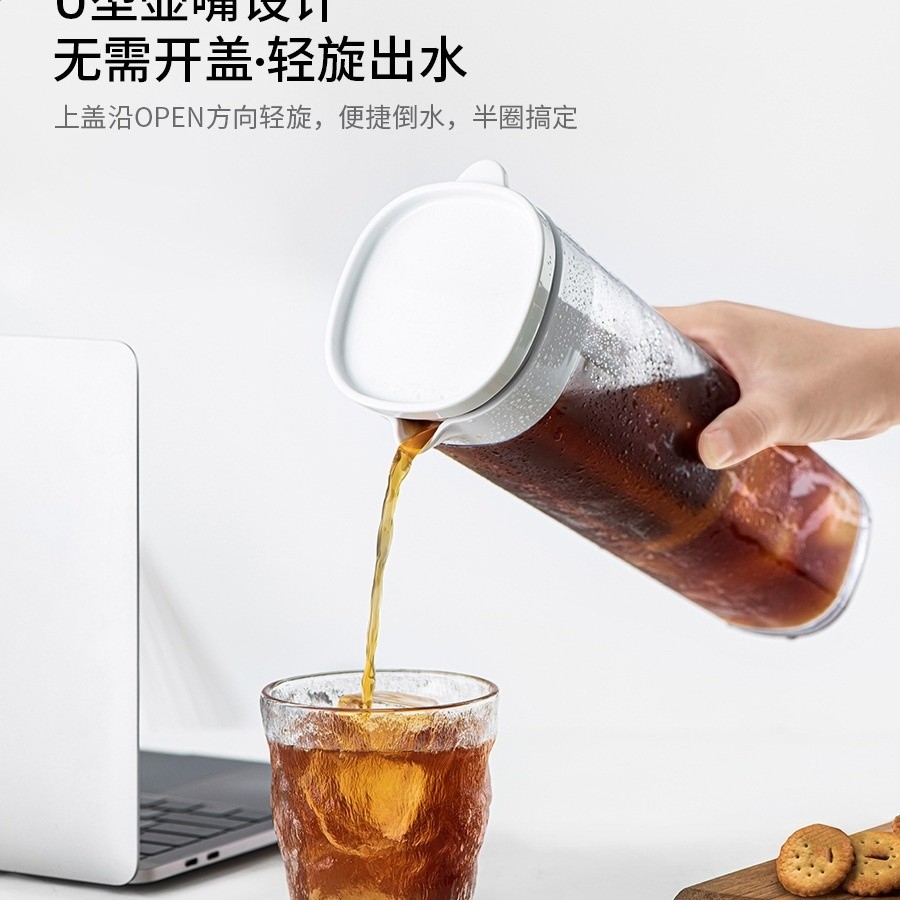 冷萃咖啡壺冷水壺冷泡茶耐高溫密封水杯子冰箱塑膠家用茶壺居家‘-細節圖2