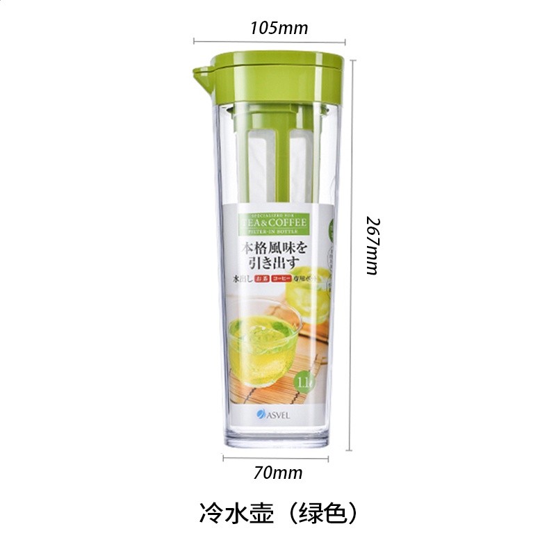 冷萃咖啡壺冷水壺冷泡茶耐高溫密封水杯子冰箱塑膠家用茶壺居家‘-規格圖5