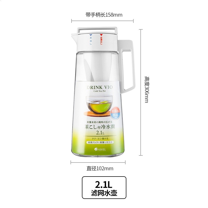 冷萃咖啡壺冷水壺冷泡茶耐高溫密封水杯子冰箱塑膠家用茶壺居家‘-規格圖5