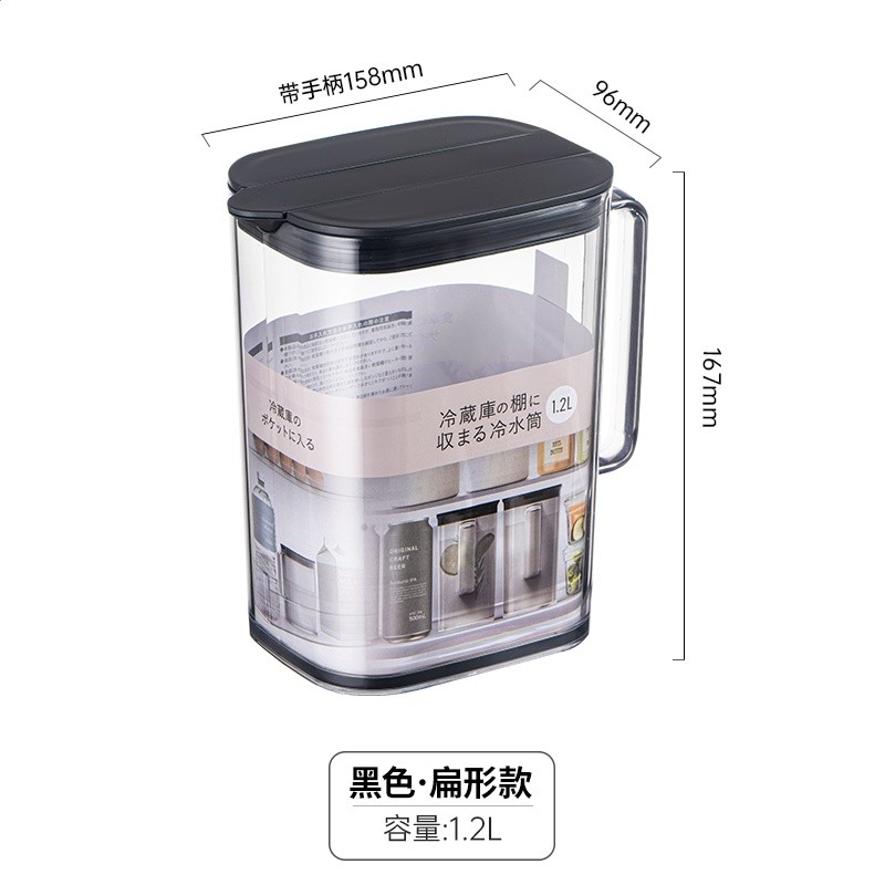 冷水壺日式冷泡壺涼水杯家用大容量茶水壺耐高溫涼白開水壺-規格圖5