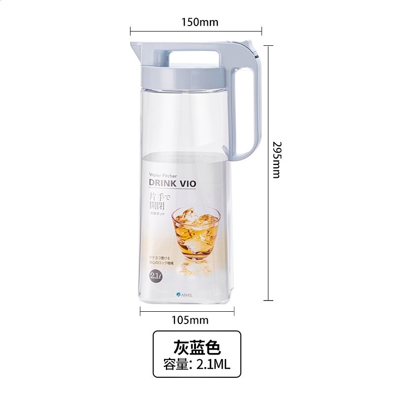 冷水壺日式冷泡壺涼水杯家用大容量茶水壺耐高溫涼白開水壺-規格圖5