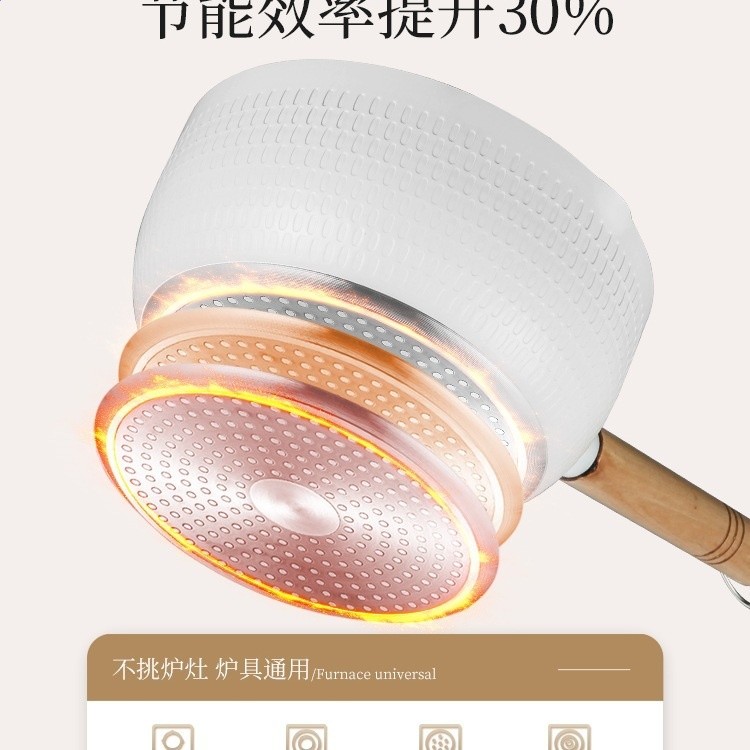 雪平鍋寶寶輔不粘小食奶鍋一人用煮泡麵小鍋湯鍋燃氣灶適用-細節圖4