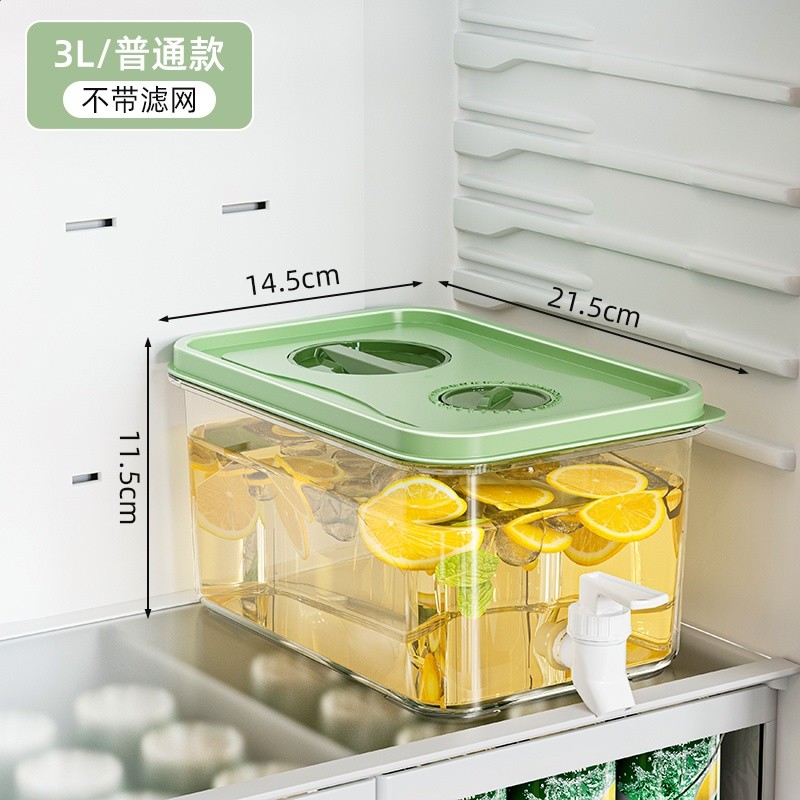 冰箱冷水壺帶龍頭家用大容量冰涼水壺冷泡壺耐高溫飲料桶水果茶桶-規格圖5