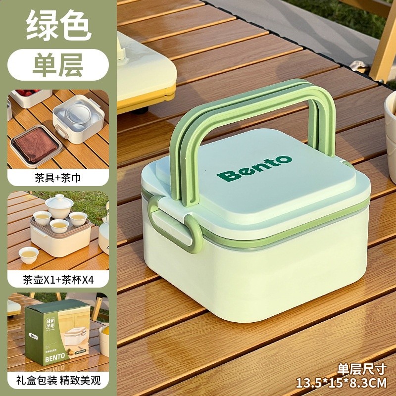 304不鏽鋼功夫茶具多層收納方便攜帶旅行戶外茶具陶瓷泡茶禮盒裝-規格圖5