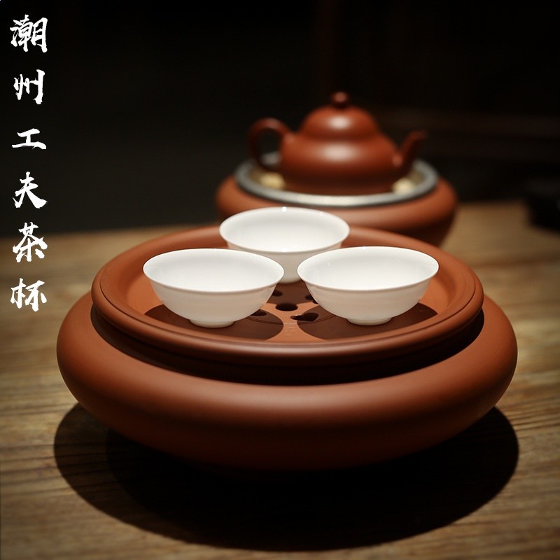 潮州工夫茶杯 骨瓷杯 潮汕超薄小茶杯白玉令白瓷若深杯反口杯茶具-細節圖2