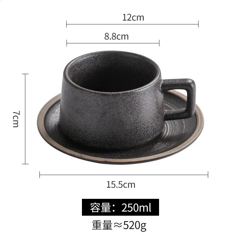 耀黑咖啡杯帶碟