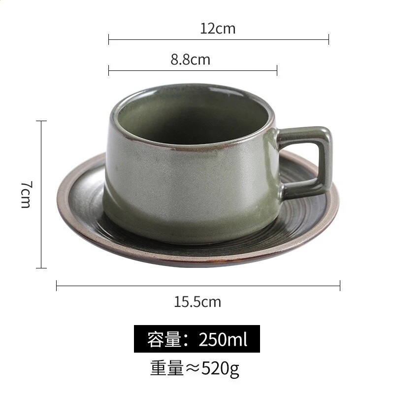 綠韻咖啡杯帶碟