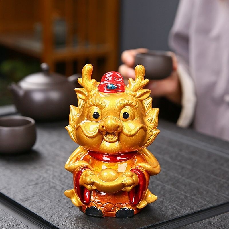 茶寵可養變色招財生肖龍創意茶玩茶桌茶臺裝飾禮品擺件茶具零配件-細節圖2