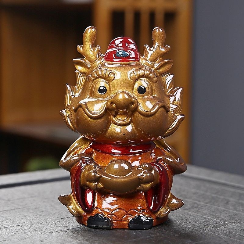 茶寵可養變色招財生肖龍創意茶玩茶桌茶臺裝飾禮品擺件茶具零配件-細節圖3