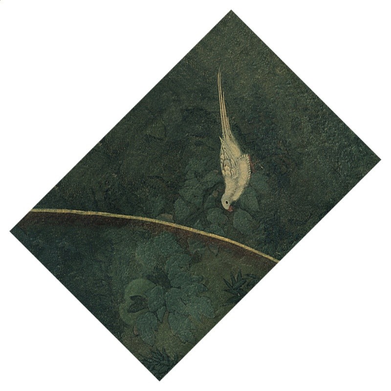 鳥壁畫麂皮絨茶巾（19*29cm）