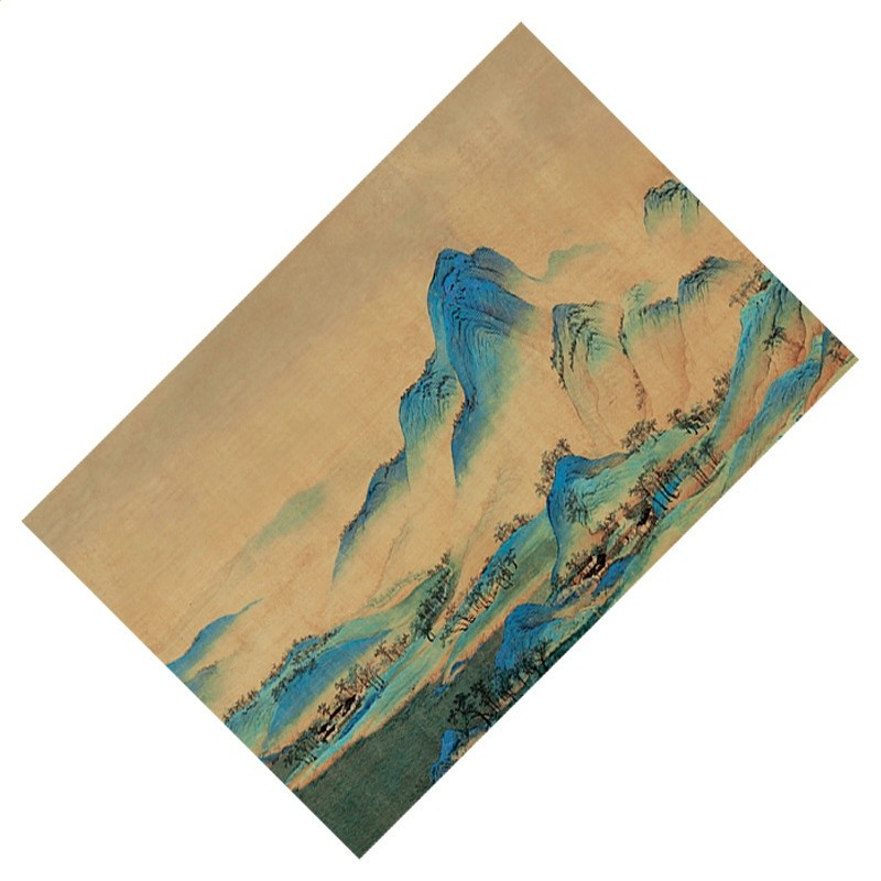 千里江山麂皮絨茶巾（19*29cm）