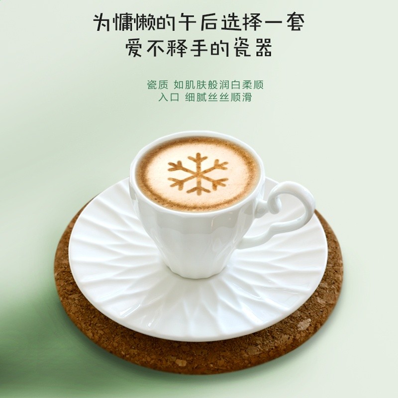 純白骨瓷咖啡杯碟套裝下午茶茶具-細節圖2